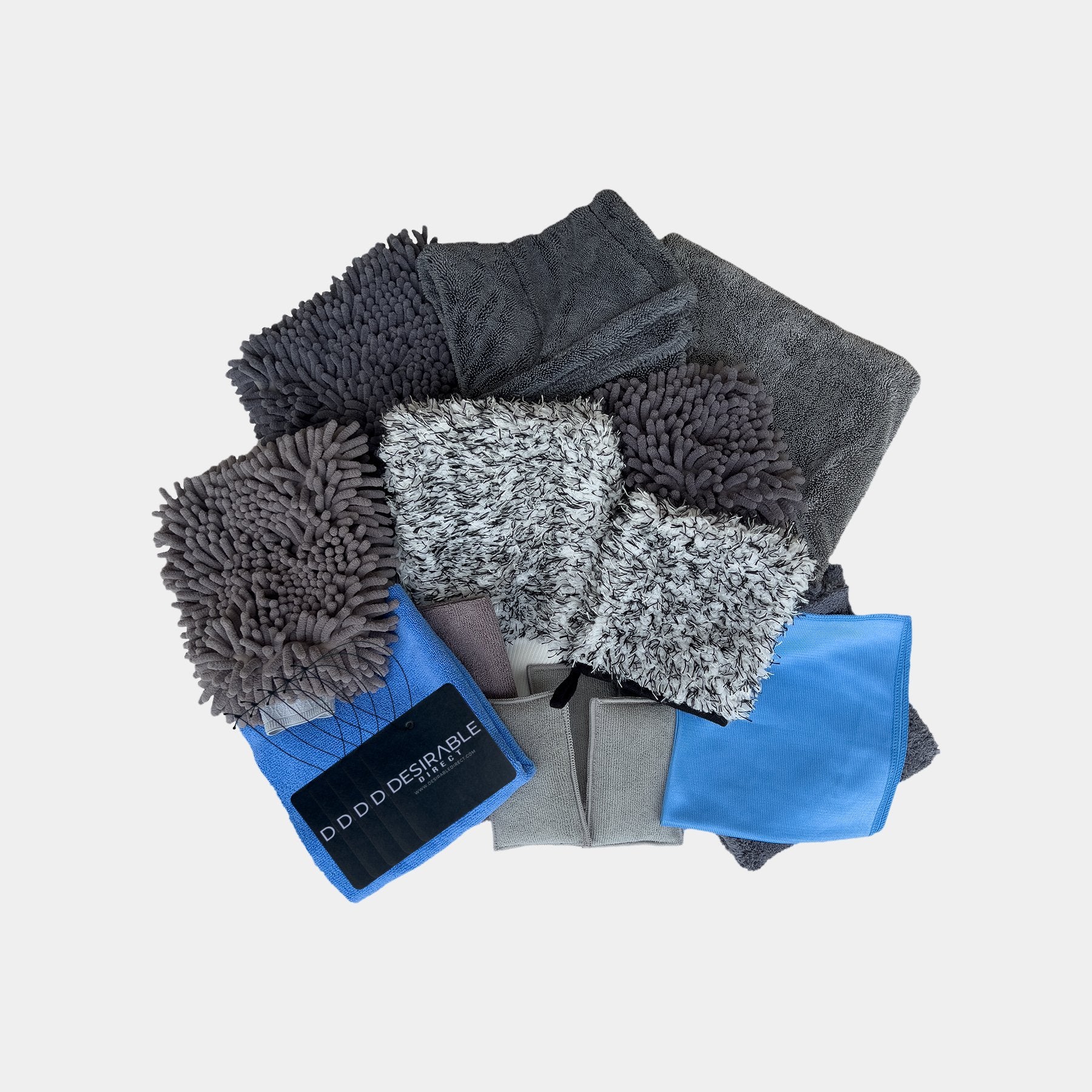 Car care valeting and detailing accessories 35 piece bundle displayed on a white background.